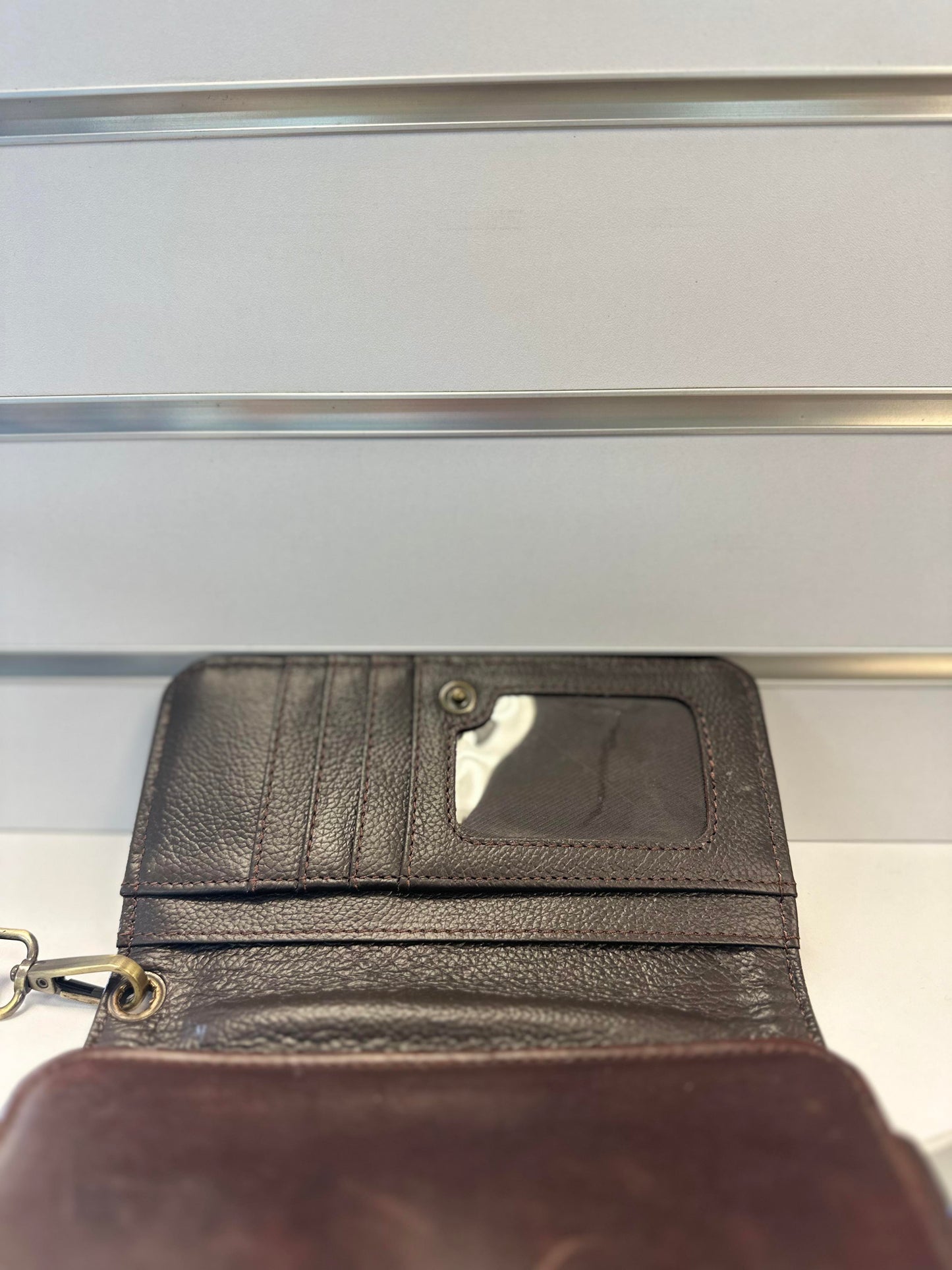 Beaded Leather Phone Clutch