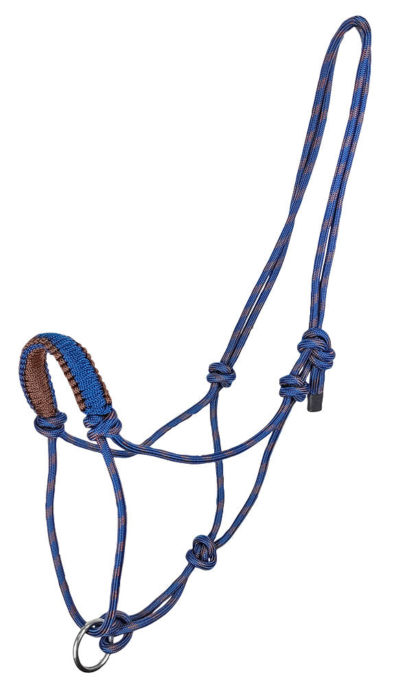 Rope Halter with Ring - Pink, Blue and Black