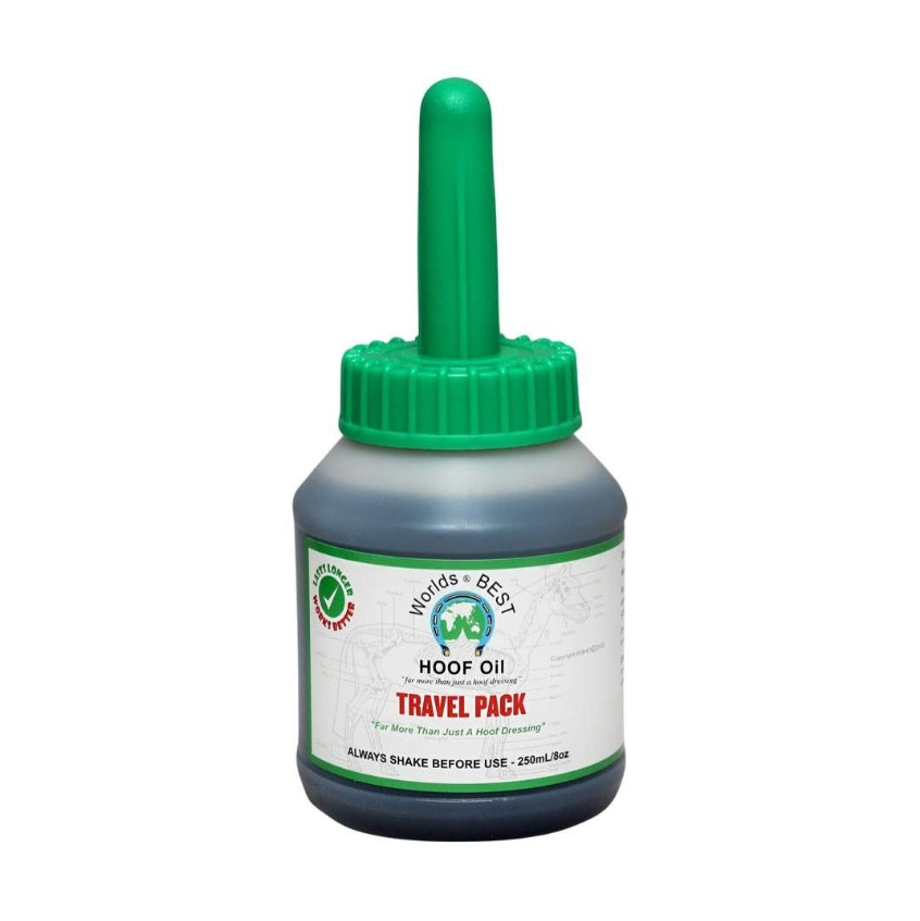 Worlds Best Hoof Oil - Travel Pack With Brush 250ml