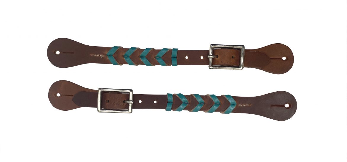 Teal and Purple Spur Straps