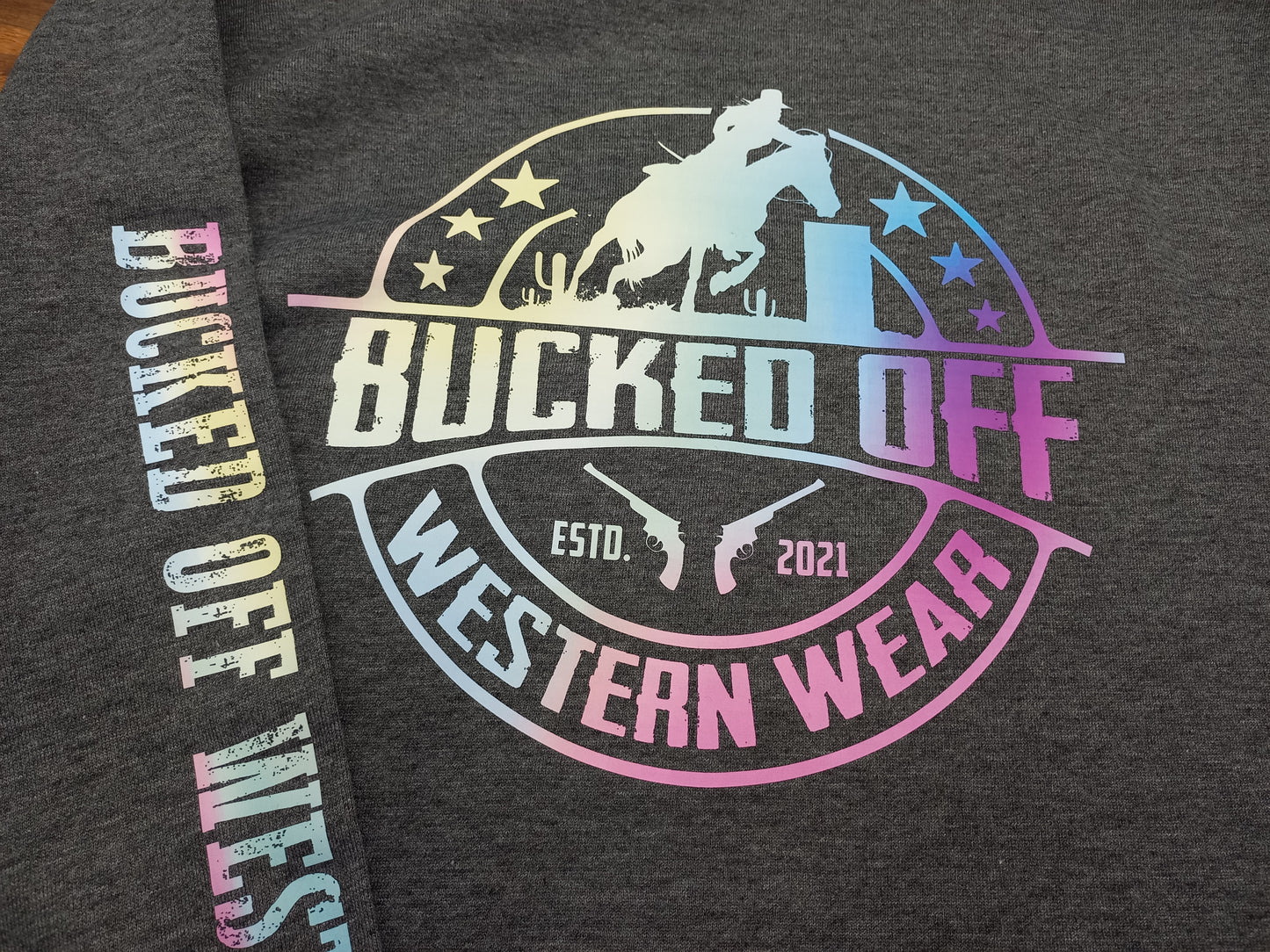 Grey Pastel Barrel Racing Hoodie