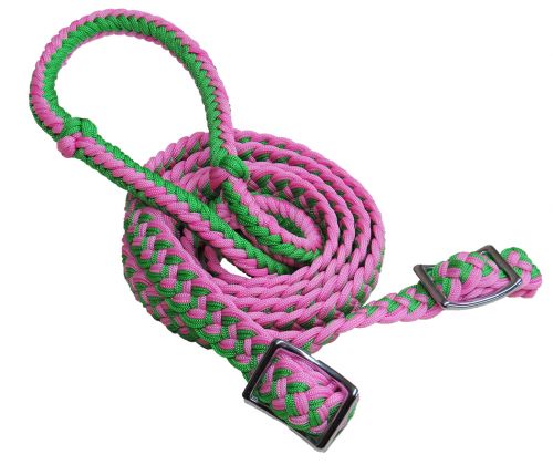Braided Nylon Barrel racing Reins