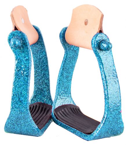 Teal Glitter Stirrups