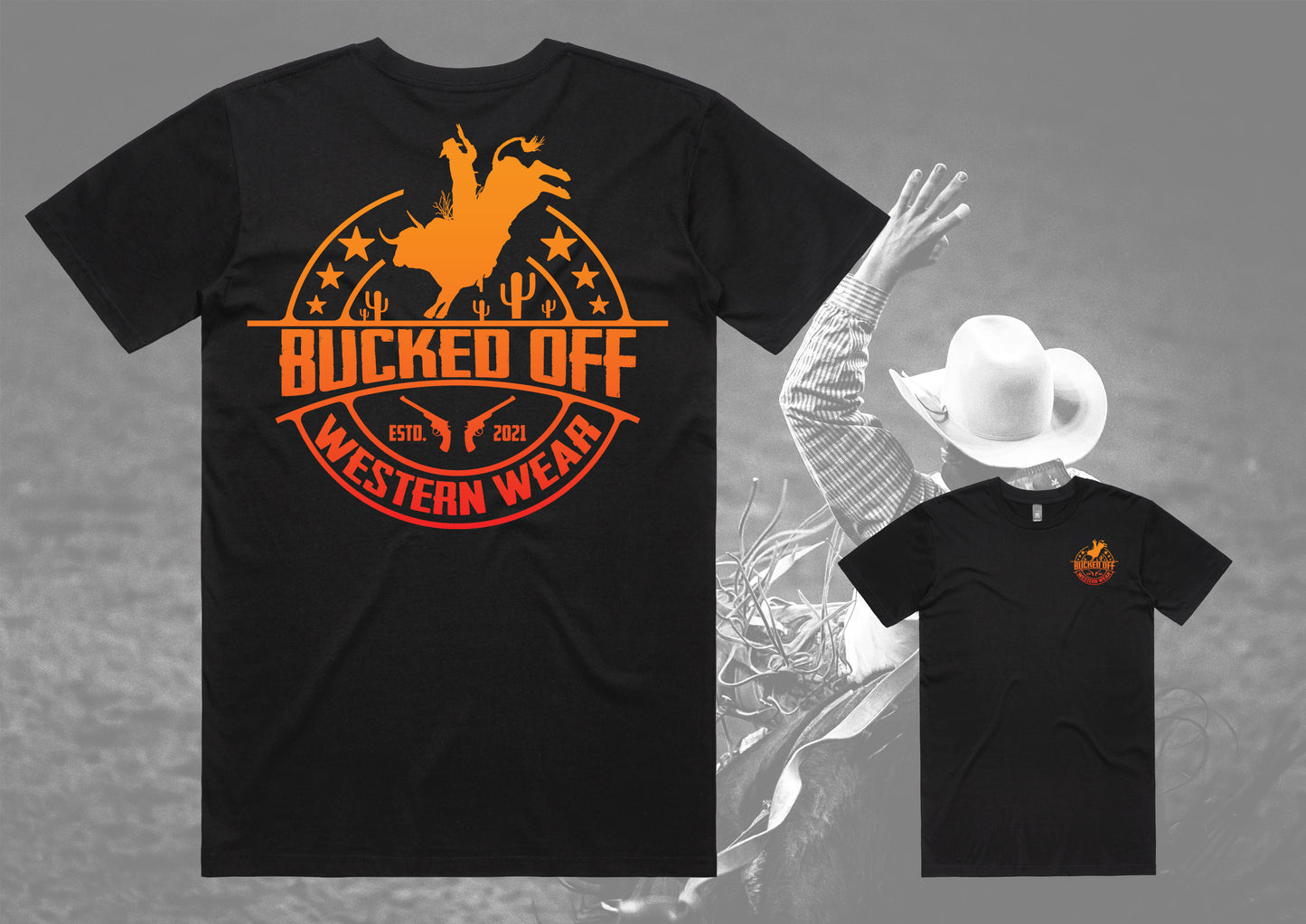 Orange and Red Bull Gradient Tee