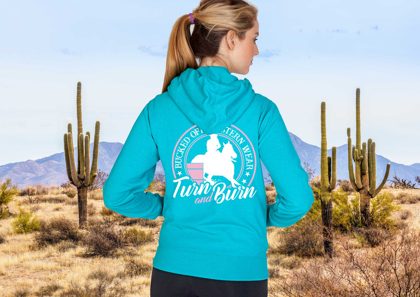 Summer 2023 Turn & Burn Teal Hoodie