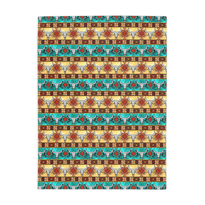Native American print Plush Fleece Blanket