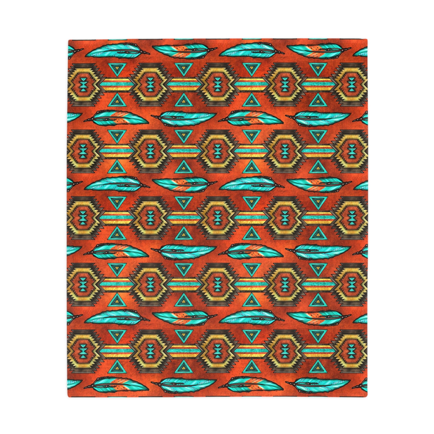 Native American print Plush Fleece Blanket