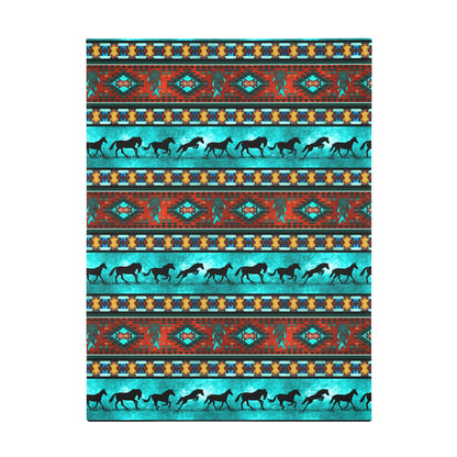 Native American Printed Plush Fleece Blanket