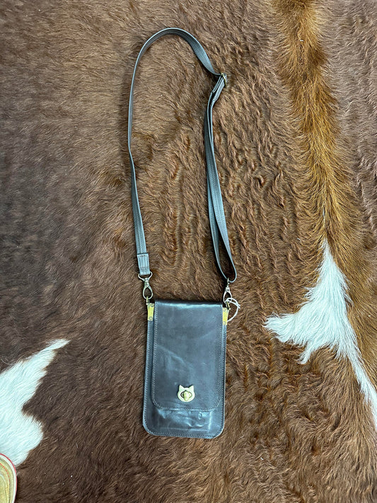 Slim Sling Leather Phone Pouch