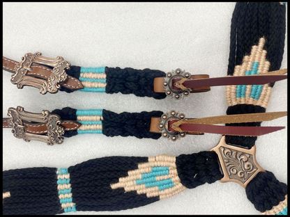 Corded One Ear Headstall & Breast collar set.