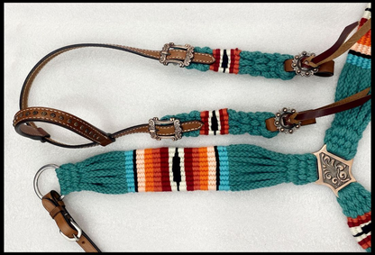 Corded One Ear Headstall & Breast collar set.