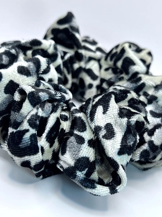 Bae Bands Scrunchies Snow Leopard Velvet
