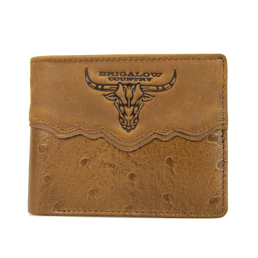 Brigalow Country Leather Ostrich Pattern Wallet