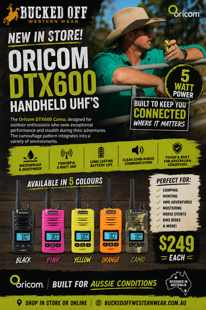 Oricom Waterproof 5 Watt Handheld UHF CB Radio
