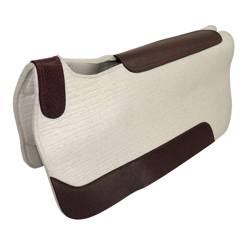 Competitor White felt Saddle Pads 13mm