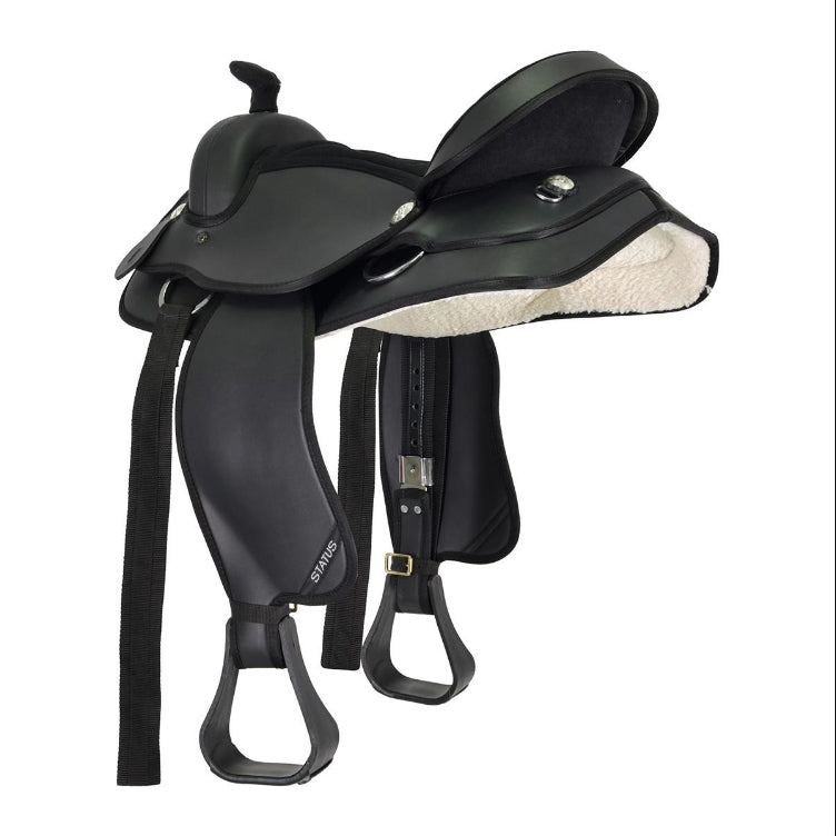 Status - Western Saddle - Black, 10"