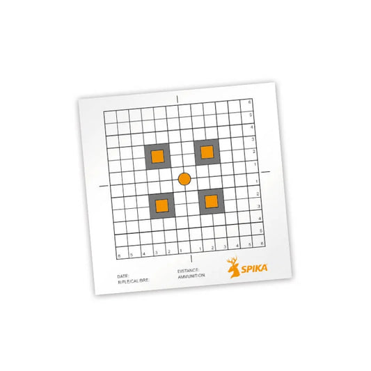 Spika Square Paper Shooting Targets - 12 inch