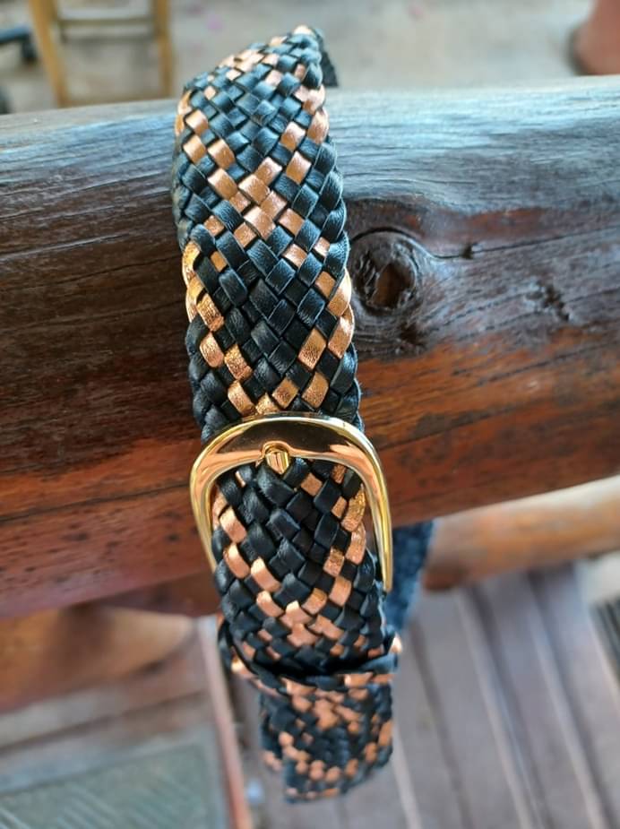 Navy/Bronze 10 Strand Belt