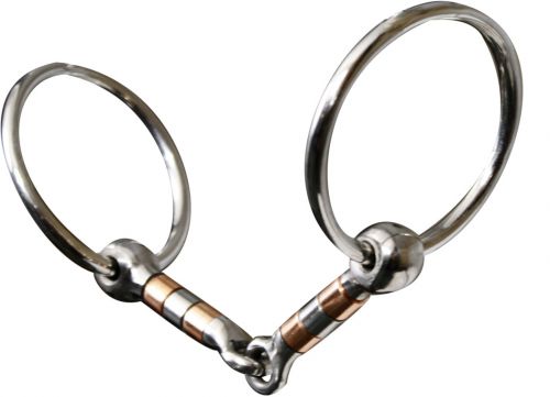 Stainless Steel Snaffle with copper rollers