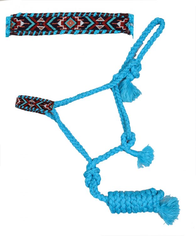 Mule Tape halter with beaded noseband