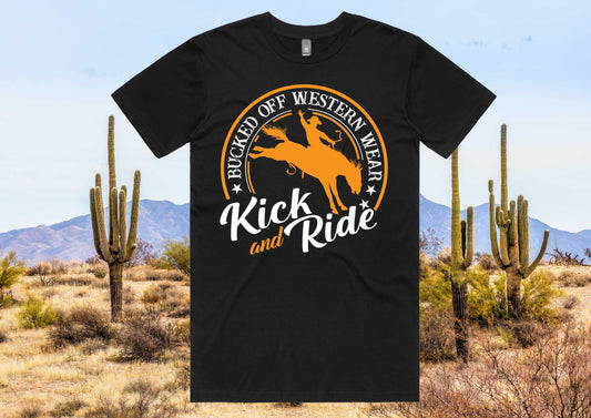 Kick & Ride Tee with Orange print