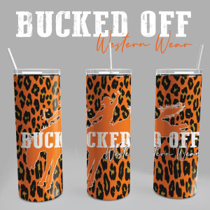 Full Leopard Printed Bucked Off Tumbler