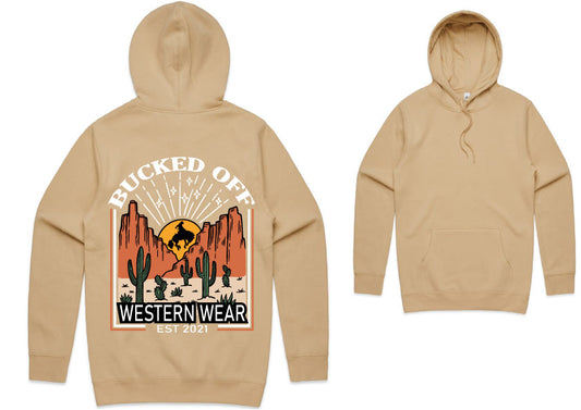 Bucked Off Western Wear Desert Hoodie