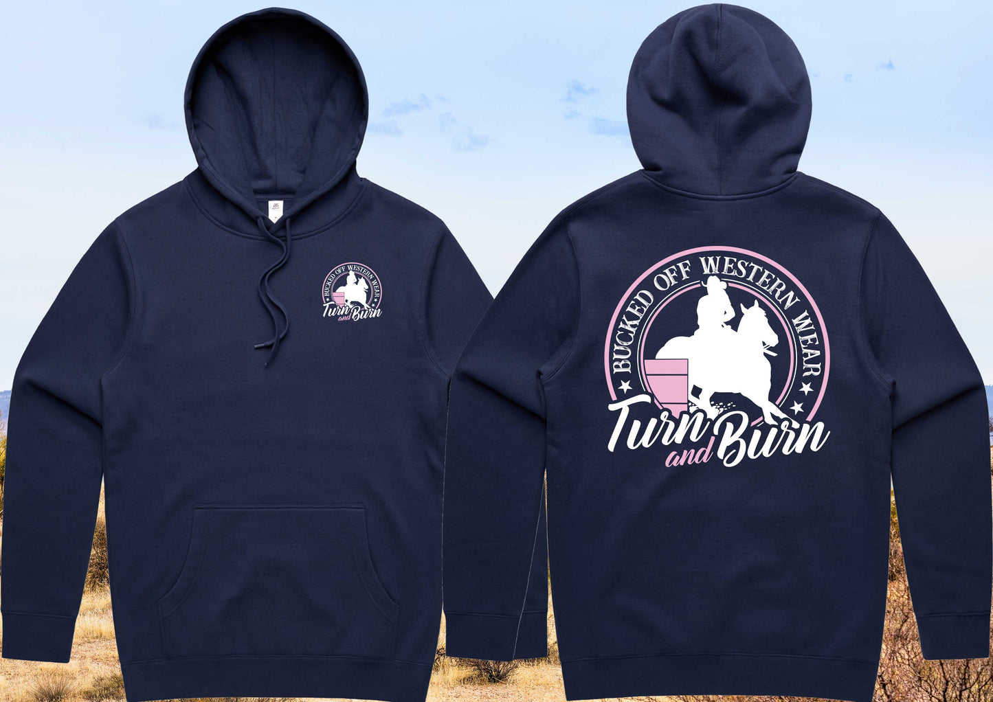 Slate Blue Turn & Burn Hoodie
