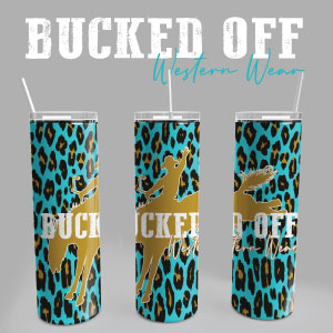 Full Leopard Printed Bucked Off Tumbler